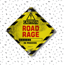 The Road Rage Car sign