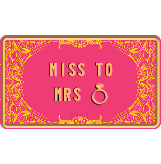 Miss To Mrs Pink