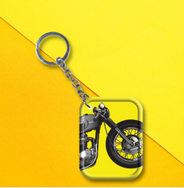 Yellow Bike Keychain